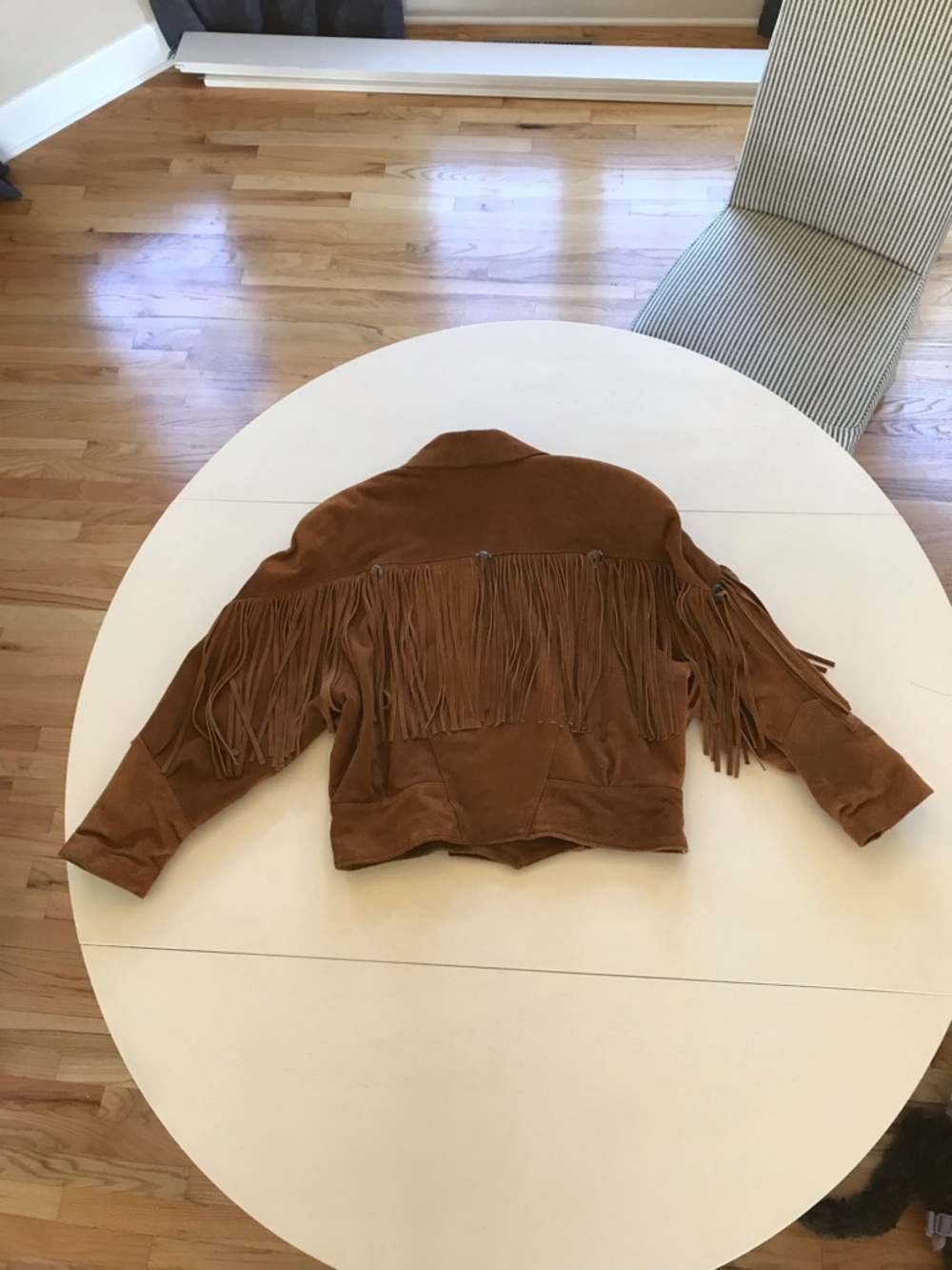 FESTIVAL 🔥VINTAGE WESTERN BOHO LONG FRINGE CONCHO SUEDE STATEMENT JACKET - Picture 15 of 16